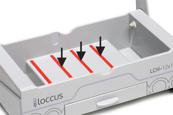 Cuba de Eletroforese Horizontal - LCH 12X14 Tiras de identificação dos poços